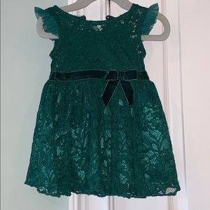 Green lace dress
